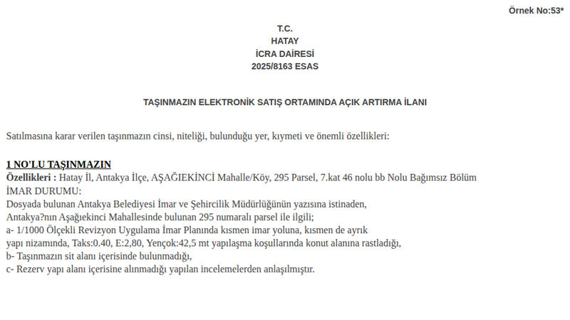 Konut - HATAY ANTAKYA - 926,49 m²