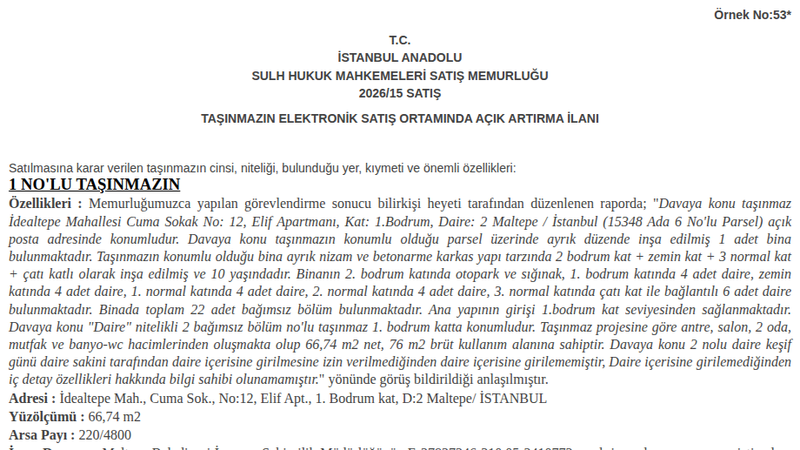 Satılık Daire - İstanbul Maltepe