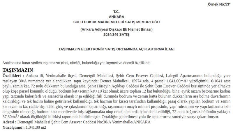 Satılık Arsa/Arazi - Ankara Yenimahalle