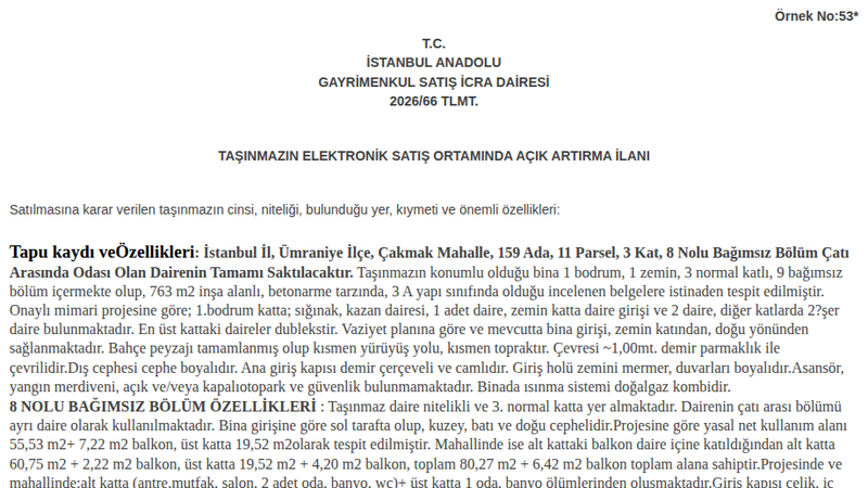 Satılık Daire - İstanbul Ümraniye