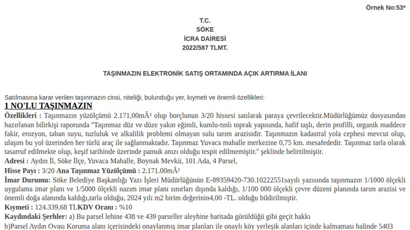 Arsa/Arazi - AYDIN SÖKE - 171 m²