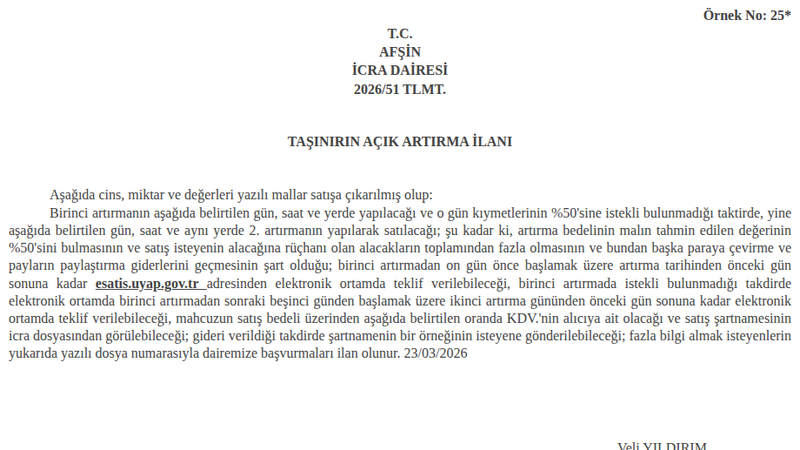 Otomobil - KAHRAMANMARAŞ AFŞİN