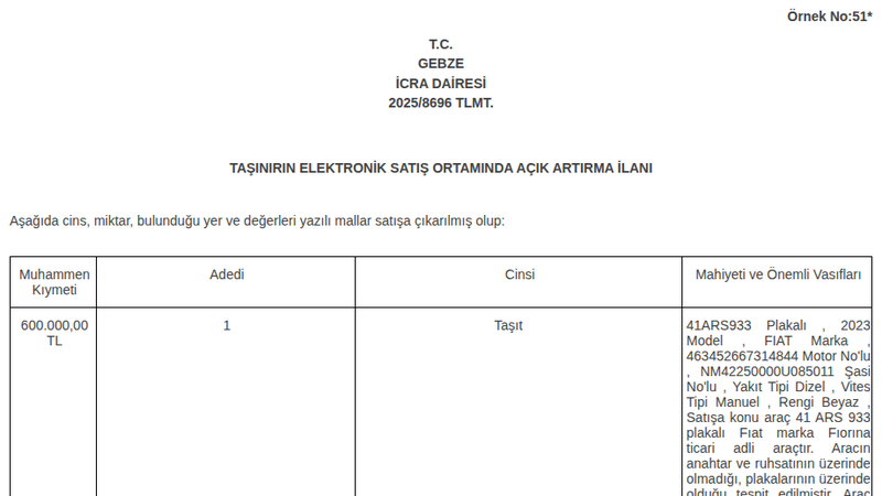 Ticari Araç - KOCAELİ GEBZE