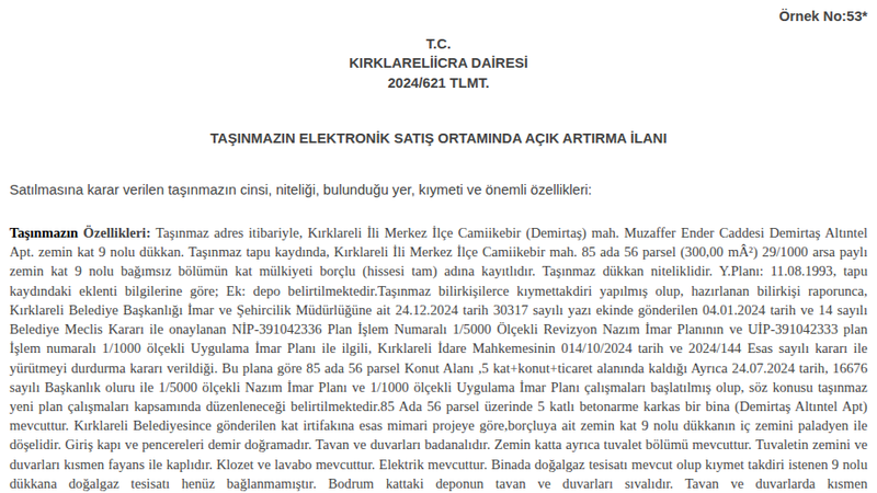 Arsa/Arazi - KIRKLARELİ MERKEZ - 300 m²