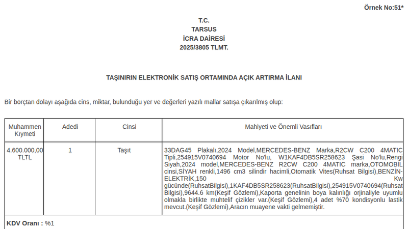 Otomobil - MERSİN TARSUS