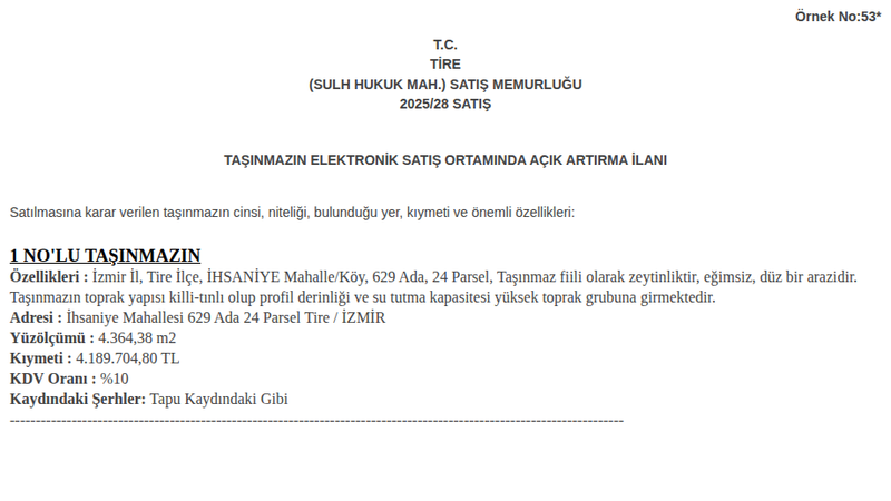 Konut - İZMİR TİRE - 364,38 m²