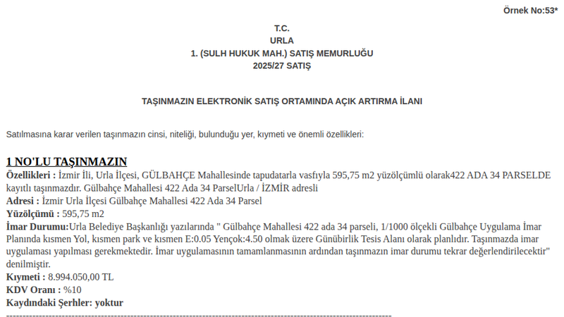 Konut - İZMİR URLA - 595,75 m²
