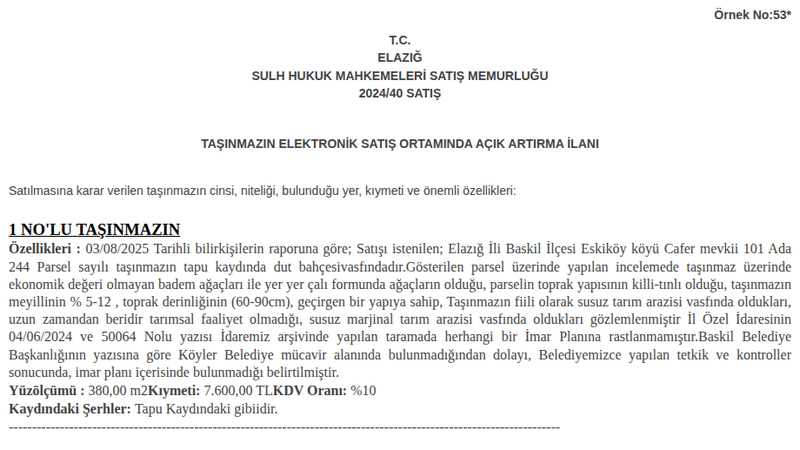 Konut - ELAZIĞ BASKİL - 380 m²