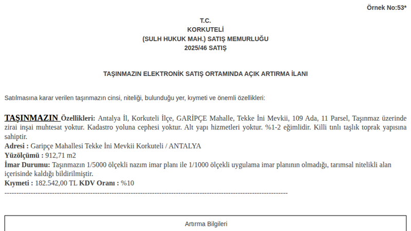 Konut - ANTALYA KORKUTELİ - 912,71 m²