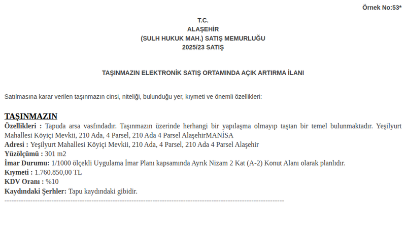 Konut - MANİSA ALAŞEHİR - 301 m²