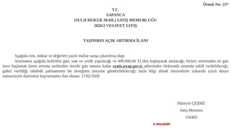 Otomobil - SAKARYA SAPANCA