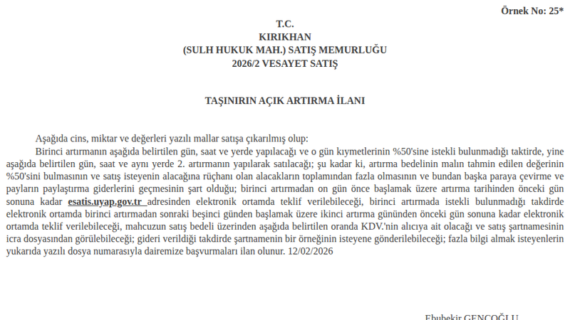 Otomobil - HATAY KIRIKHAN