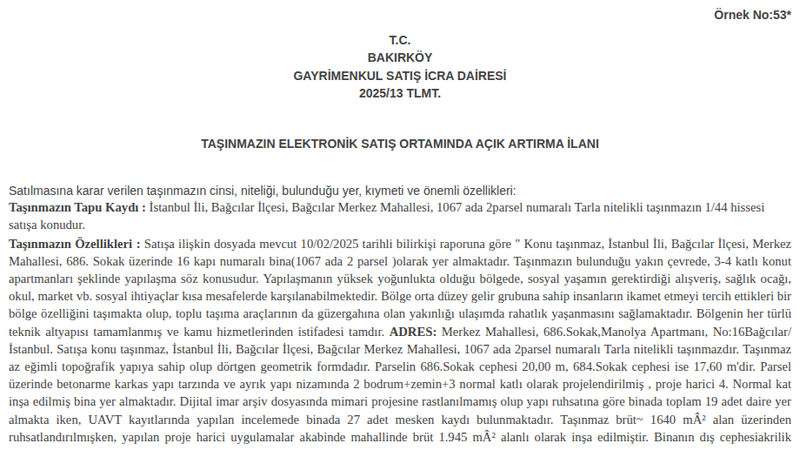 Satılık Daire - İstanbul Bağcılar