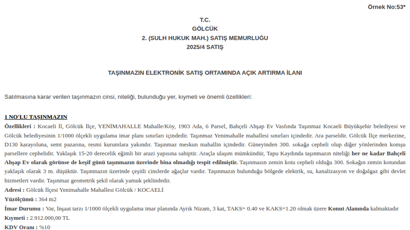 Satılık Müstakil Ev - Kocaeli Gölcük