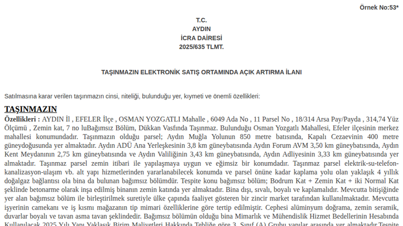 Arsa/Arazi - AYDIN EFELER - 38 m²