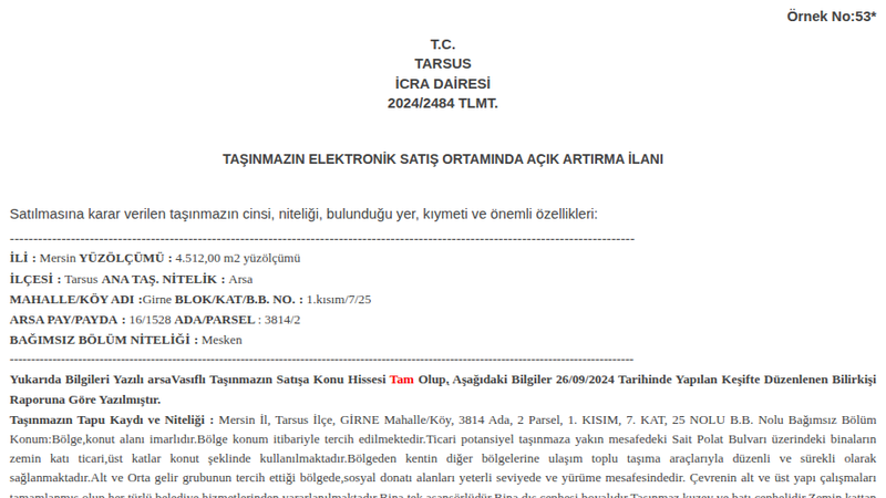 Konut - MERSİN TARSUS - 512 m²