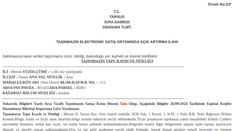 Konut - MERSİN TARSUS