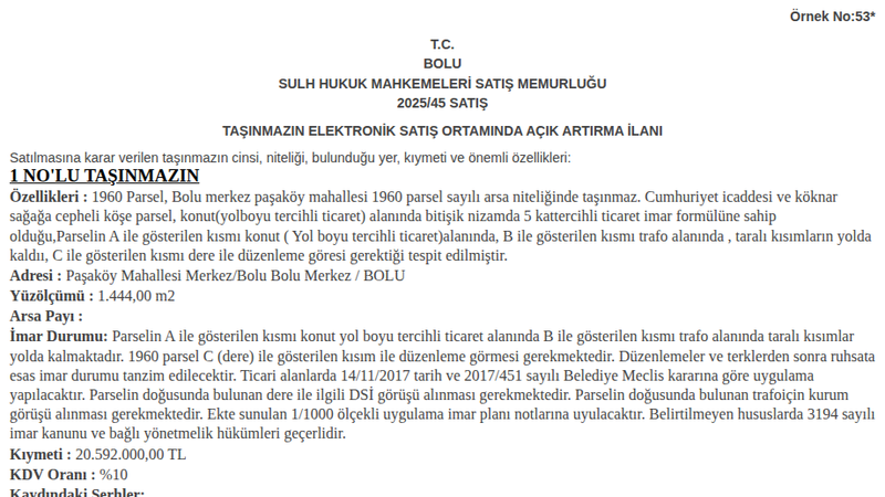 Konut - BOLU MERKEZ - 444 m²