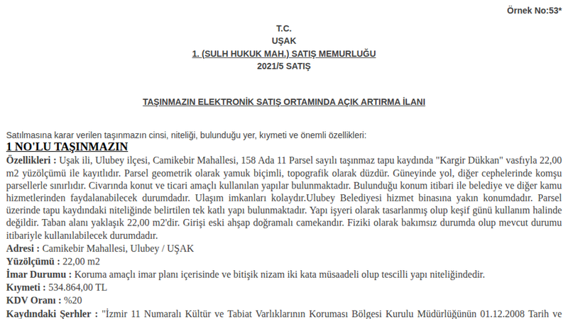 Konut - UŞAK ULUBEY - 22 m²