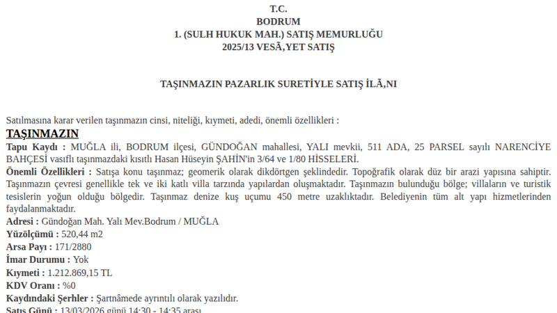 Konut - MUĞLA BODRUM - 520,44 m²