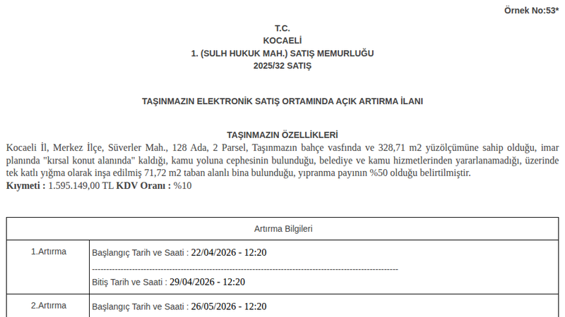 Konut - KOCAELİ MERKEZ - 328,71 m²