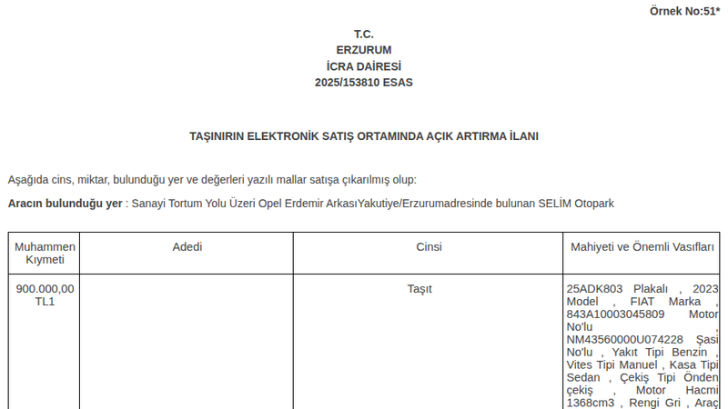 Satılık Opel 2023 - Erzurum Arkasıyakutiye