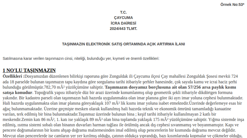 Satılık Konut - Zonguldak Çaycuma