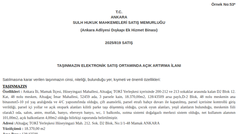 Konut - ANKARA MAMAK - 370 m²