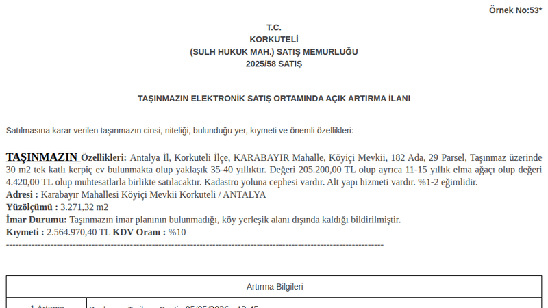 Konut - ANTALYA KORKUTELİ - 30 m²
