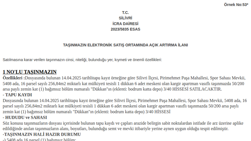 Arsa/Arazi - İSTANBUL SİLİVRİ - 256,84 m²