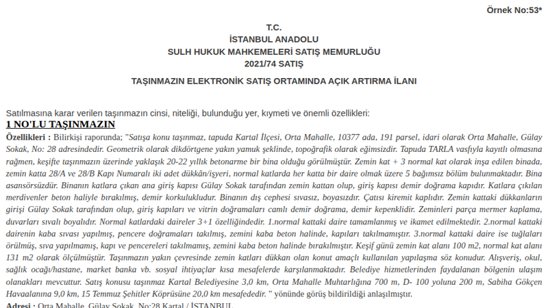 Konut - İSTANBUL KARTAL - 100 m²