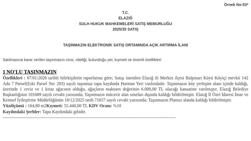 Konut - ELAZIĞ MERKEZ - 164,80 m²