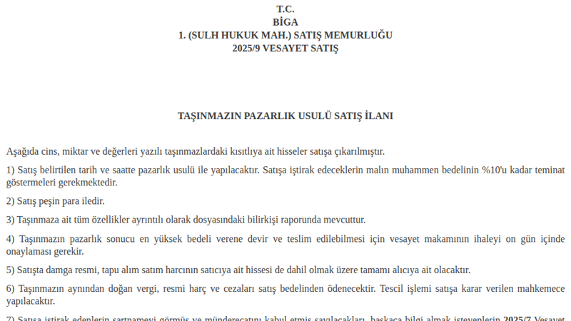 Arsa/Arazi - ÇANAKKALE BİGA - 755,74 m²