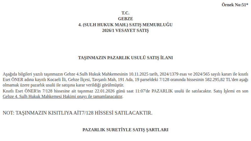 Konut - KOCAELİ GEBZE