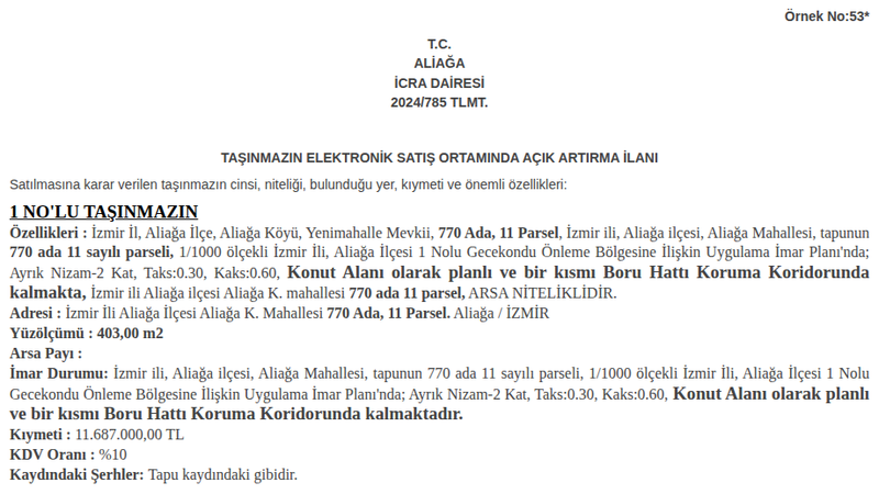 Konut - İZMİR ALİAĞA - 403 m²