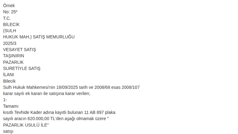 Satılık Opel 2015 - Bilecik Özaktaş Kule Merkez