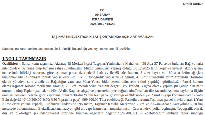 Arsa/Arazi - AKSARAY MERKEZ - 70 m²