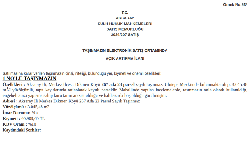 Arsa/Arazi - AKSARAY MERKEZ - 45,48 m²