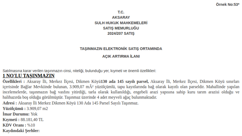 Arsa/Arazi - AKSARAY MERKEZ - 909,07 m²
