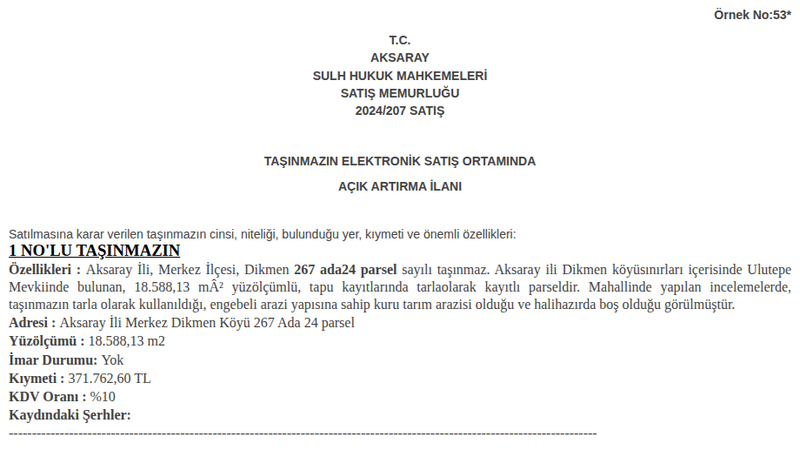 Arsa/Arazi - AKSARAY MERKEZ - 588,13 m²