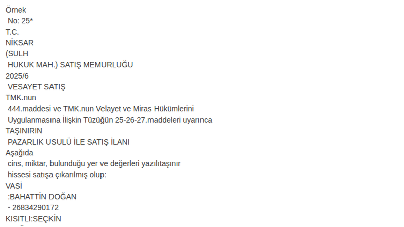 Satılık Tofaş-fıat Doğan 1995 - Tokat Niksar