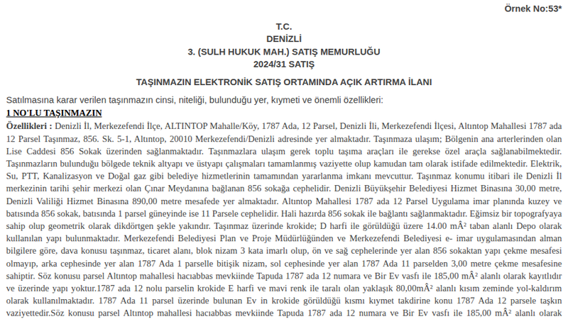 Satılık Depo - Denizli Merkezefendi