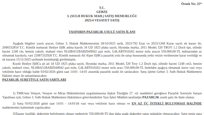 Otomobil - KOCAELİ GEBZE