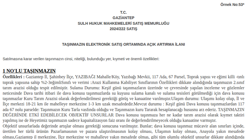 Arsa/Arazi - GAZİANTEP ŞAHİNBEY