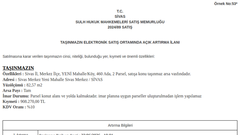 Satılık Konut - Sivas Merkez