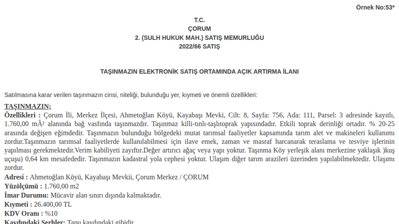 Arsa/Arazi - ÇORUM MERKEZ - 760 m²
