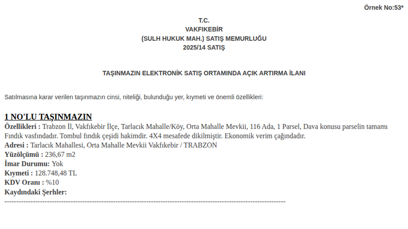 Konut - TRABZON VAKFIKEBİR - 236,67 m²