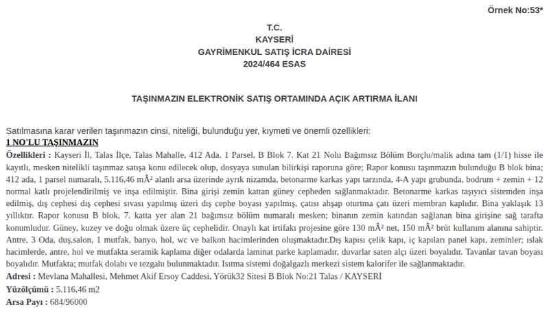 Satılık Konut - Kayseri Talas