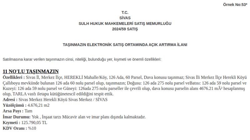 Arsa/Arazi - SİVAS MERKEZ - 4.676,21 m²