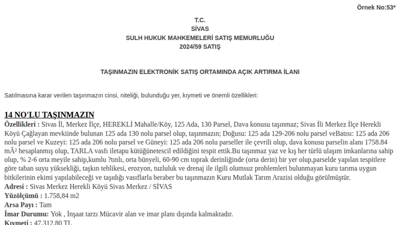 Arsa/Arazi - SİVAS MERKEZ - 1.758,84 m²